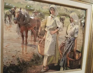 Cuadro decorativo de tela y madera