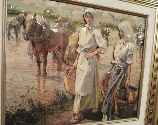 Cuadro decorativo de tela y madera