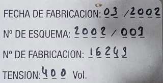 Cuadro de maniobra bombas jockey