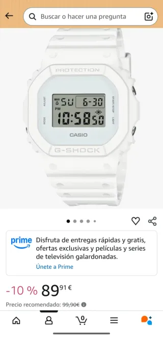G-Shock Blanco DW-5600