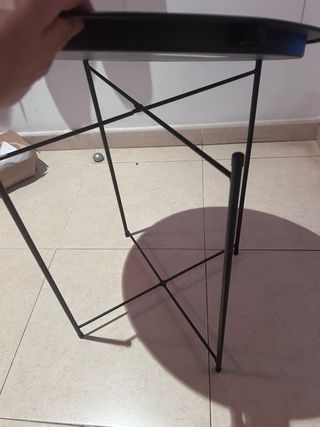 Mesa auxiliar redonda desmontable