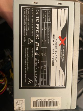 Fuente Alimentacion Phoenix 550W ATX P4