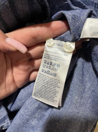 Camisa Tommy Hilfiger Rayas Azul Talla M