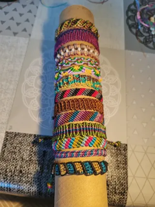 Pulseras hechas a mano d hilo encerado