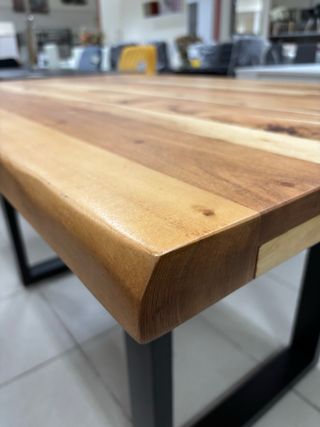 Mesa Comedor Madera y Forja Rústica