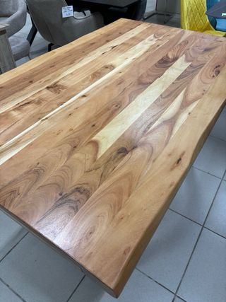 Mesa Comedor Madera y Forja Rústica
