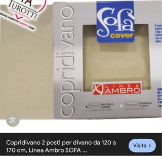 Copridivano 2 posti beige macchiato
