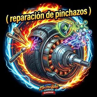 Reparación de pinchazos en  patinetes y ebikes