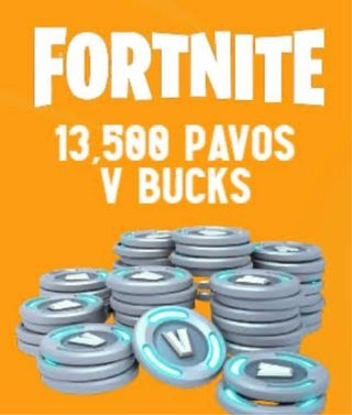 13500 Pavos V-Bucks Fortnite Tarjeta