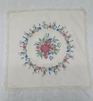 Cojín Vintage Floral Beige