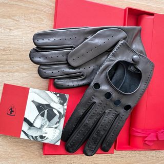 Guanti in pelle Ferrari neri