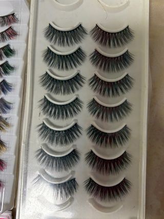 Lote Pestañas Postizas y Extensiones negro y color
