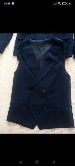 Traje de niño azul Roberto Bassi