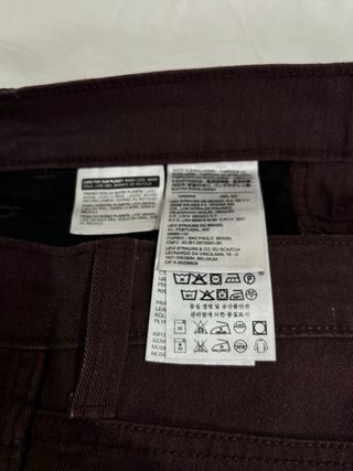 Levi’s 511 Burgundy Jeans W30 L34 Slim Fit