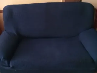 Sofá Cama 2 Plazas Tela Azul