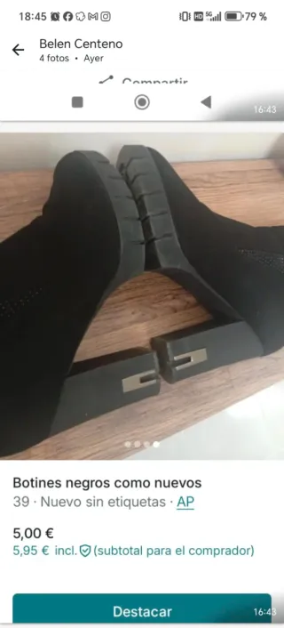 Botines negros Talla 39