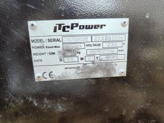 Generador ITC DG7800Se Diésel 6000W