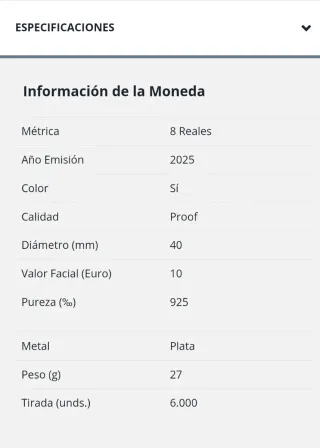 Moneda 10€ Plata PROOF  Equipo Olímpico 2026