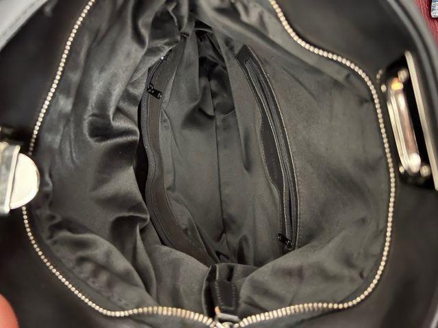 Borsa in vera pelle nera