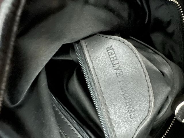 Borsa in vera pelle nera