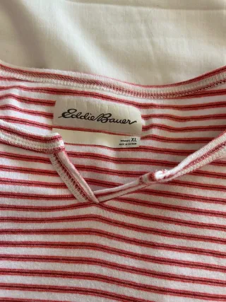 Camiseta Rayas Rojas y Blancas Eddie Bauer