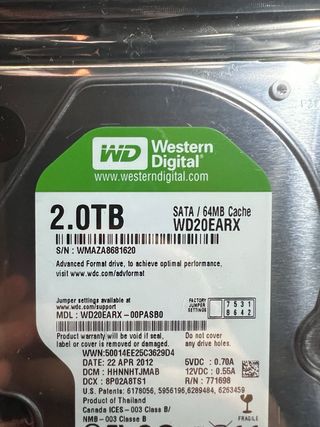 2x HDD 2TB WD Caviar Green