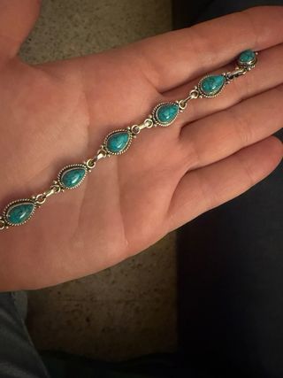 Pulsera Plata y Turquesa
