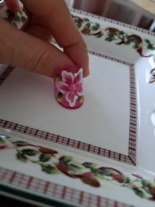 Anillo Flor Pintada a Mano