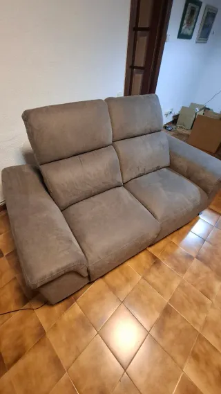 Sofá Eléctrico 3 Plazas Suede