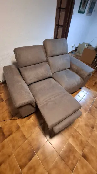 Sofá Eléctrico 3 Plazas Suede