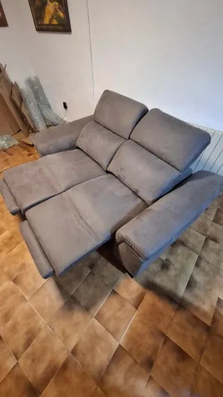 Sofá Eléctrico 3 Plazas Suede