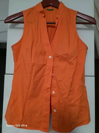 Blusa sin mangas United Colors of Benetton Naranja
