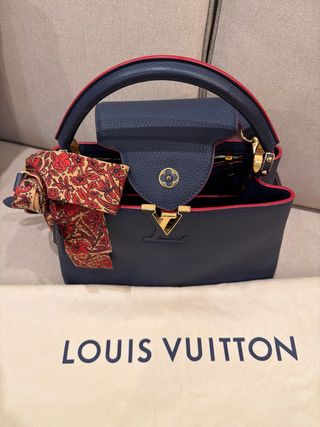Bolso Louis Vuitton Capucines Azul y Rojo