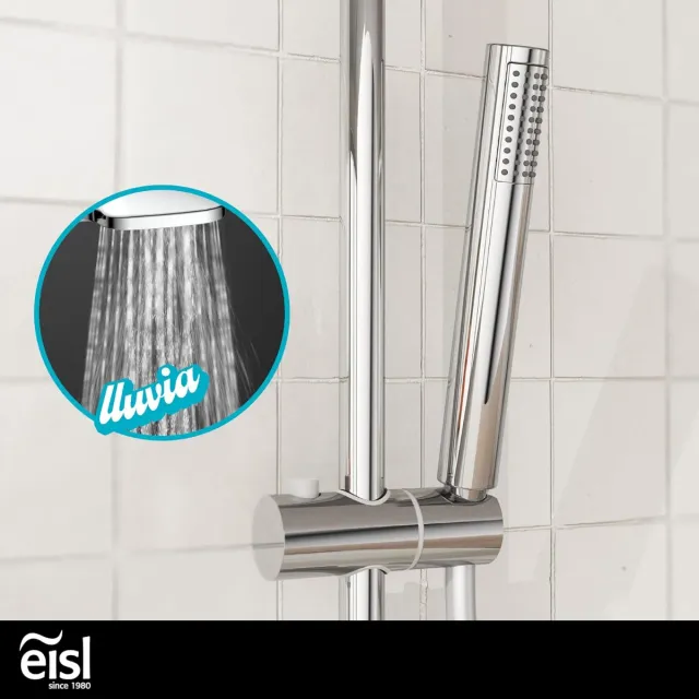 Juego Ducha EISL Showerstar Termostático Cromado