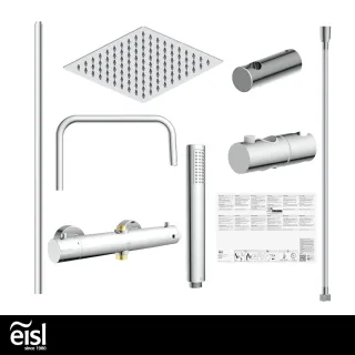 Juego Ducha EISL Showerstar Termostático Cromado