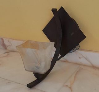 Aplique de pared moderno cristal y metal