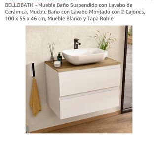 Mueble de baño y tapa roble