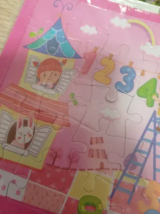 Puzzle infantil números y casa