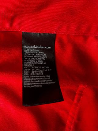 Falda Calvin Klein Jeans Roja Botones