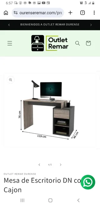 Mesa Escritorio DN con Cajón