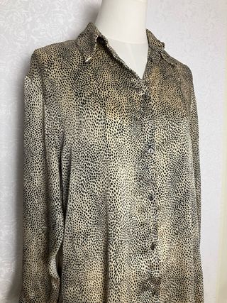 Camisa larga animal print leopardo Talla XS, Zara