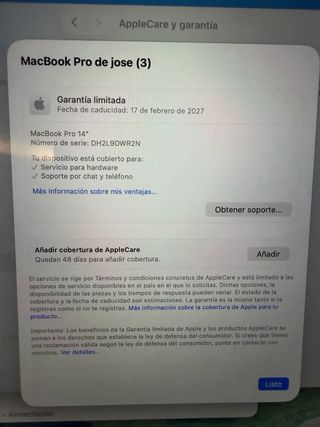 MacBook Pro 14 M3,8GB,512GB SSD, 14" con garantía