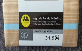 Funda nórdica cama 135 (A ESTRENAR)