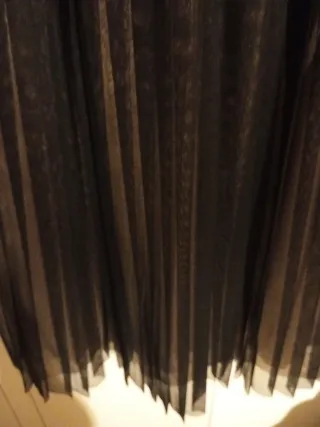 Vestido Mango encaje y tul negro/nude