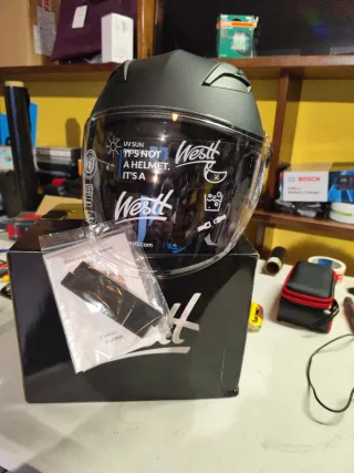 Casco Moto Westt Jet Negro