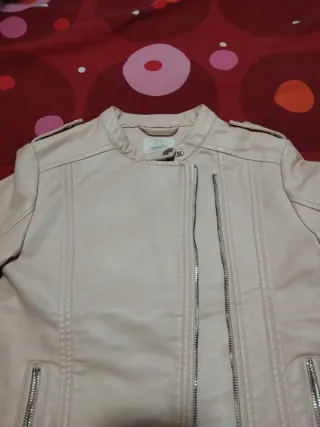 Cazadora sintética niña rosa talla 9/10