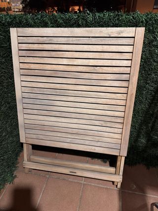 Mesa plegable madera terraza