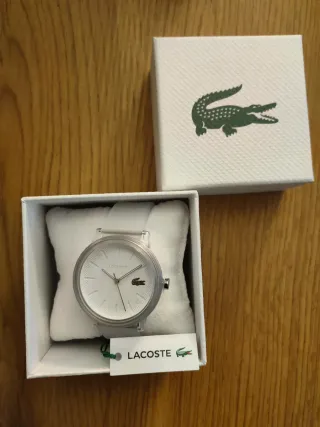 Reloj Lacoste Mujer Blanco y Plateado