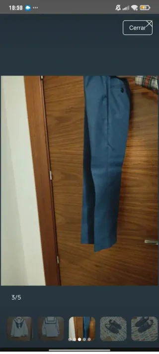 Traje de Comunión Gris y azul