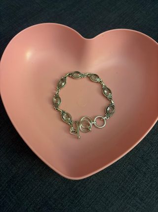Pulsera Plata 925 y Morganita Rosa